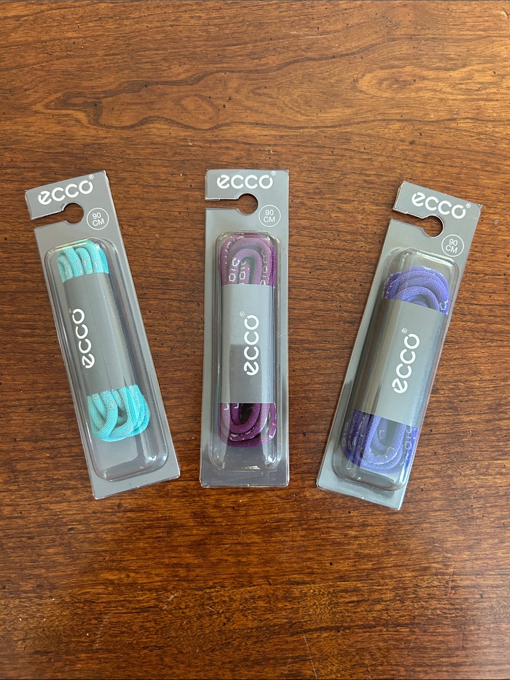 Ecco Shoelaces Trio - Aqua, Purple, Violet